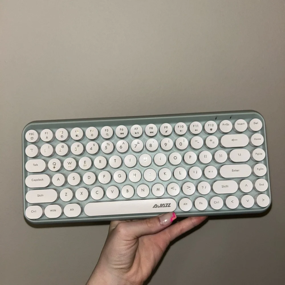 Bluetooth AJAZZ White and Gray Wireless Keyboard